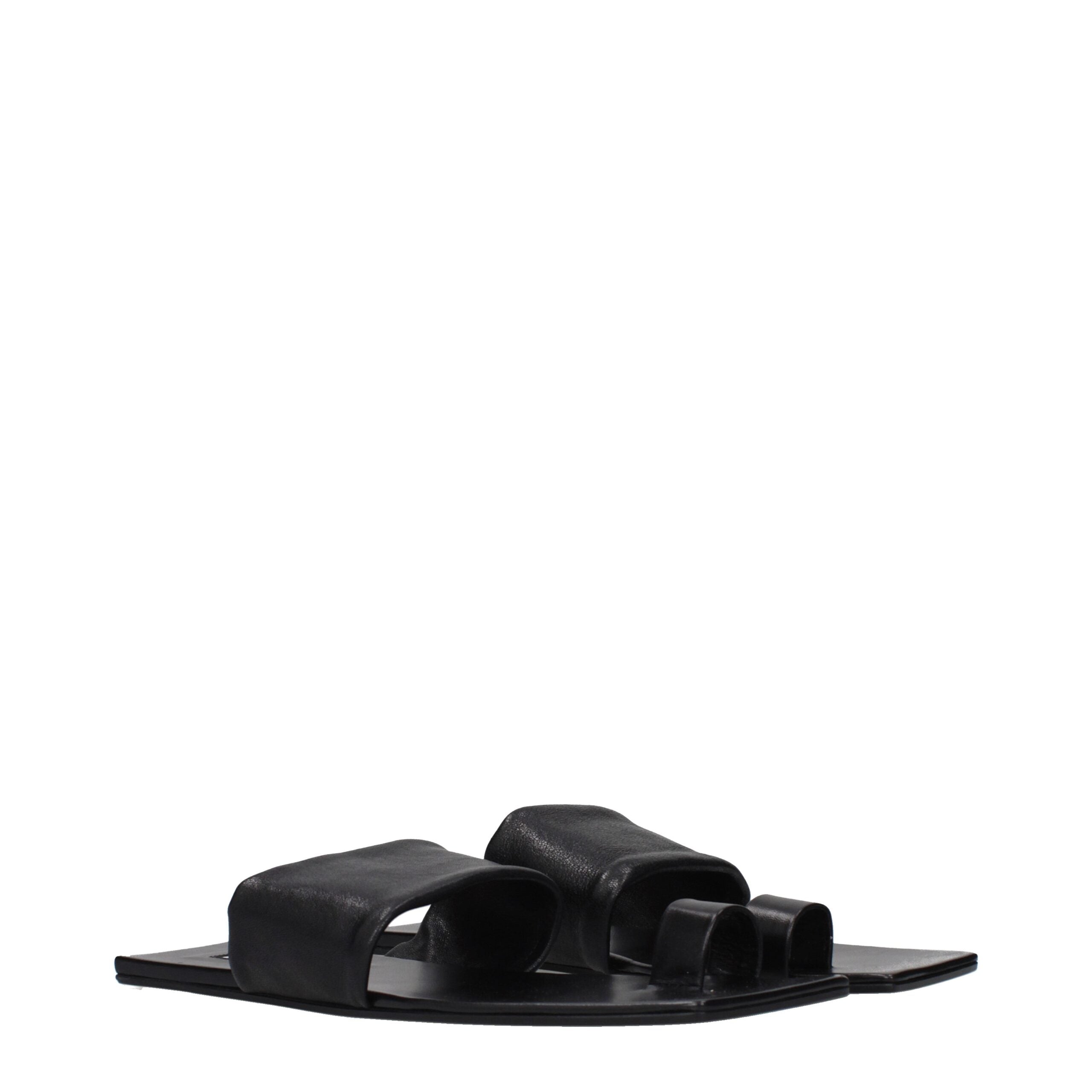 Black Leather Sandals