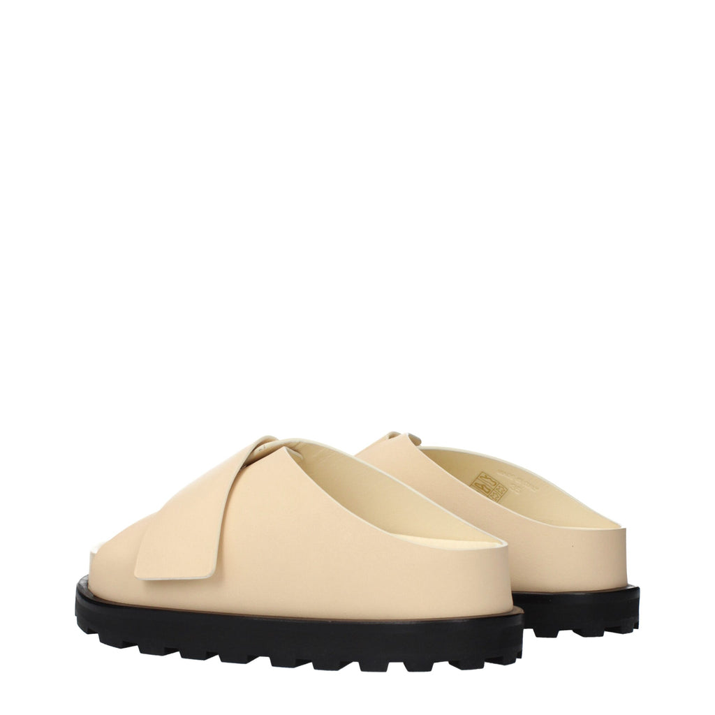 Beige Leather Sandals