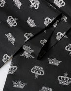 Black Silk Crown Fringes Neck Wrap Shawl 136cm X 15cm Scarf