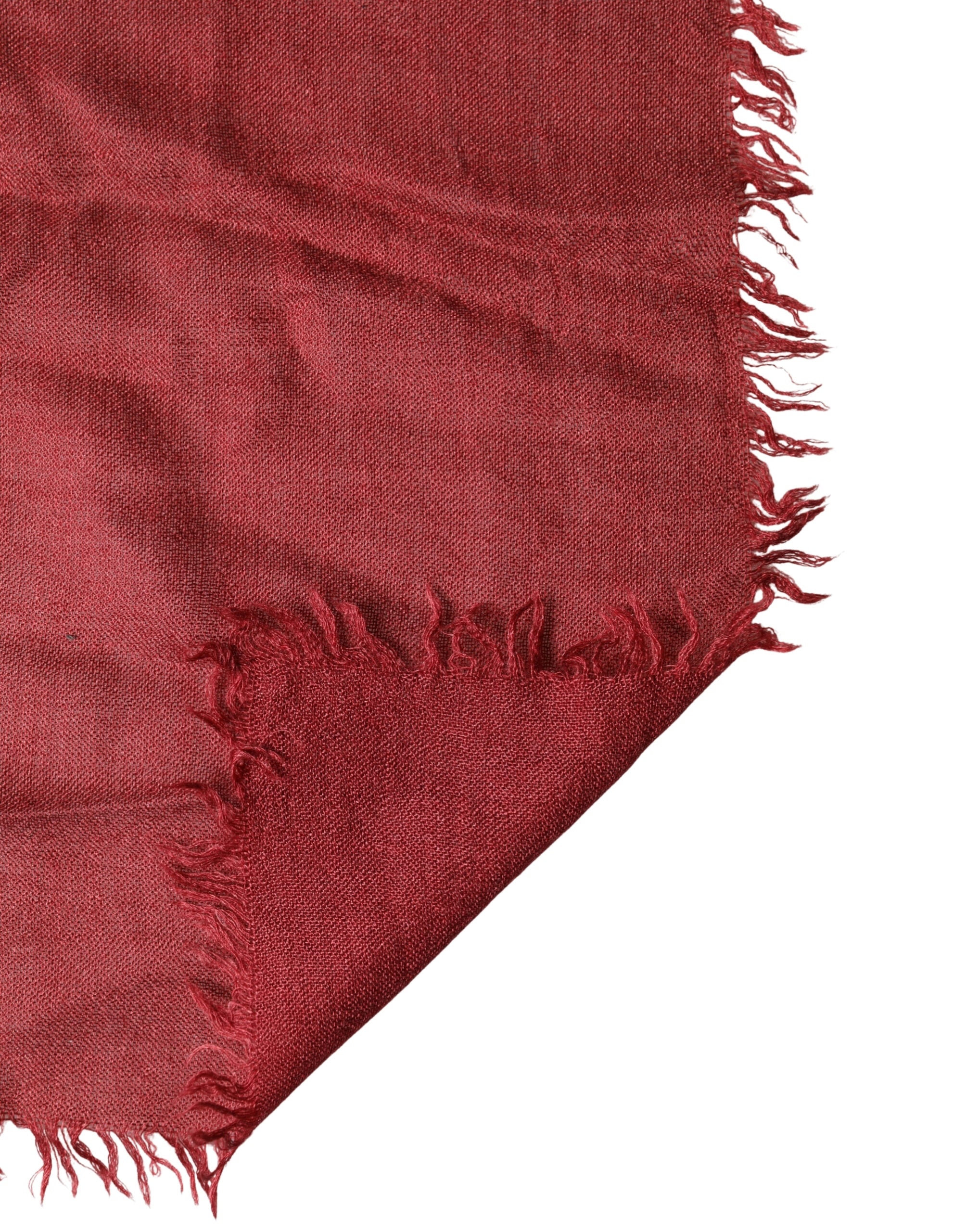 Red Cashmere Silk Fringe Wrap Foulard 200cm X 70cm Scarf