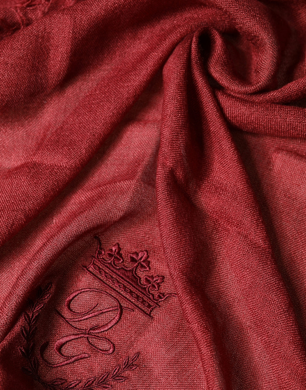 Red Cashmere Silk Fringe Wrap Foulard 200cm X 70cm Scarf