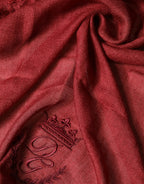 Red Cashmere Silk Fringe Wrap Foulard 200cm X 70cm Scarf