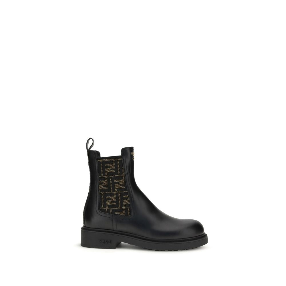 Black Calf Leather Bos Taurus Ankle Boots