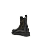 Black Calf Leather Bos Taurus Ankle Boots