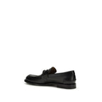 Black Calf Leather Bos Taurus Slip-On Loafers