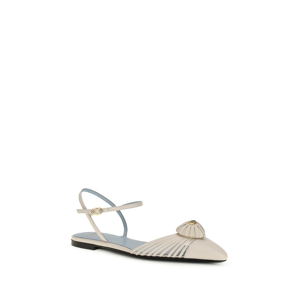 Beige Goatskin Sandals