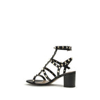 Black Calf Leather Bos Taurus Platform Sandals