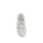 White Calf Leather Bos Taurus Platform Sneakers