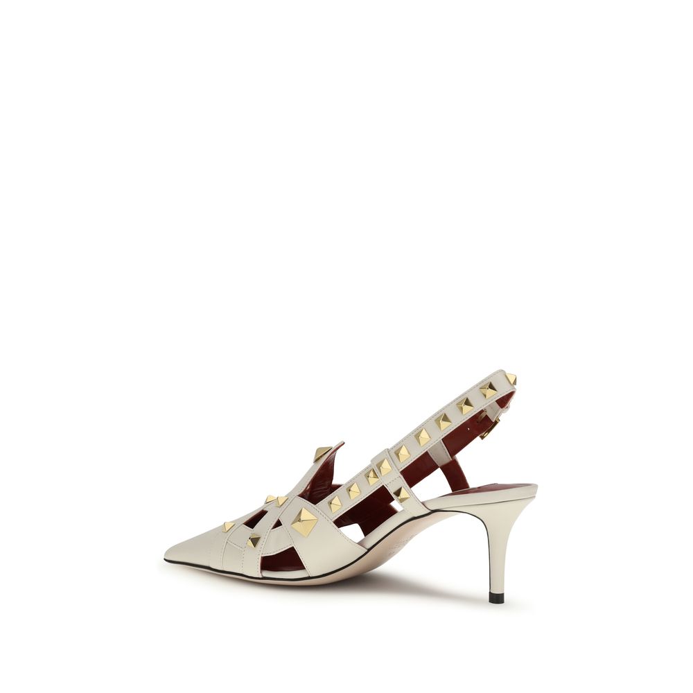 Beige Goatskin High Heel Pumps