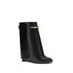 Black Calf Leather Bos Taurus Ankle Boots