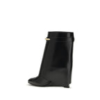 Black Calf Leather Bos Taurus Ankle Boots