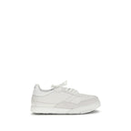 White Calf Leather Bos Taurus Low Top Sneakers
