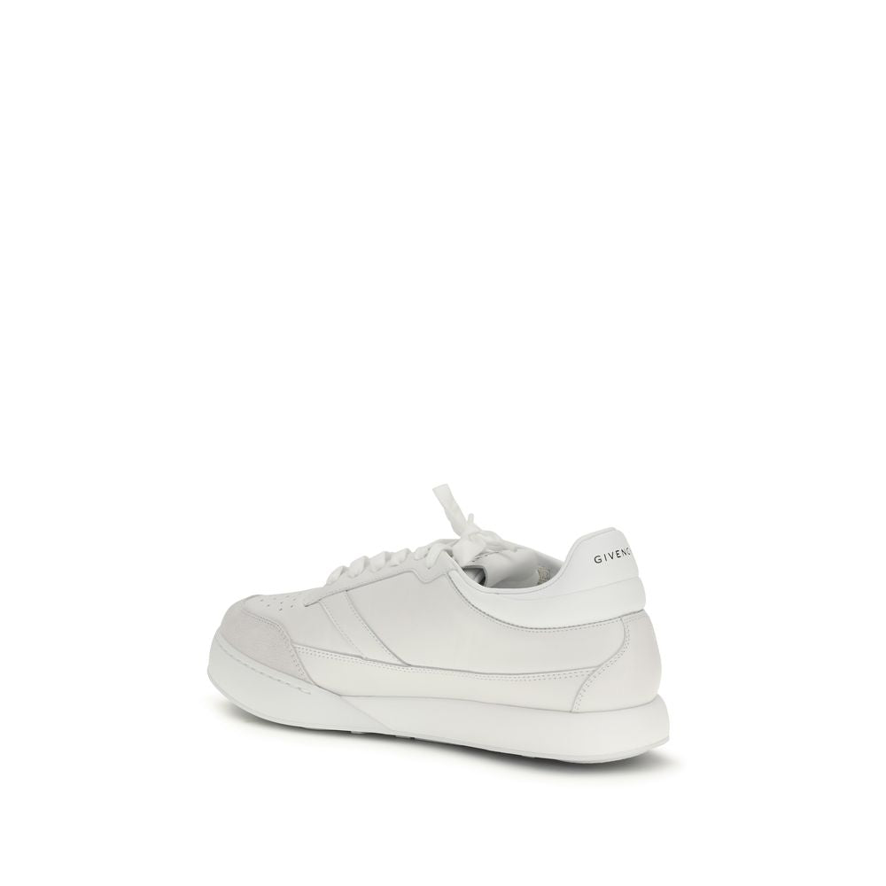 White Calf Leather Bos Taurus Low Top Sneakers