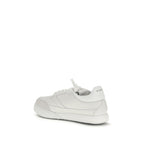 White Calf Leather Bos Taurus Low Top Sneakers