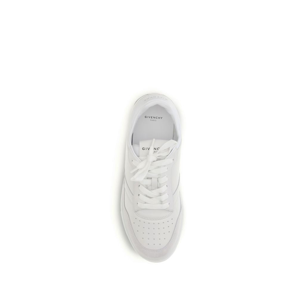 White Calf Leather Bos Taurus Low Top Sneakers