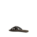 Brown Calf Leather Bos Taurus Flat Sandals