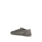 Gray Calf Leather Bos Taurus Low Top Sneakers