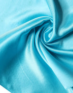 Turquoise Blue Silk Pocket Square Handkerchief 34cm x 34cm  Scarf