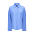 Blue Cotton Dress Shirt