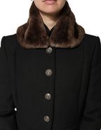 Brown Fur Shoulder Collar Neck Wrap 60cm x 14cm Scarf