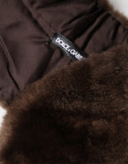 Brown Fur Shoulder Collar Neck Wrap 60cm x 14cm Scarf