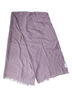 Purple Cashmere Silk Fringe Wrap 200cm x 95cm Scarf