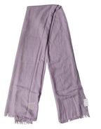 Purple Cashmere Silk Fringe Wrap 200cm x 95cm Scarf