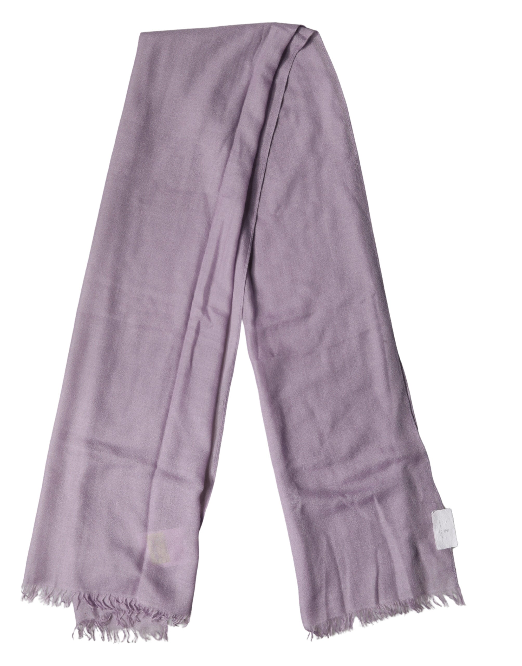 Purple Cashmere Silk Fringe Wrap 200cm x 95cm Scarf