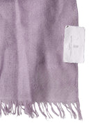 Purple Cashmere Silk Fringe Wrap 200cm x 95cm Scarf
