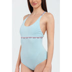 Blue Cotton Bodysuit