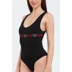 Black Cotton Bodysuit
