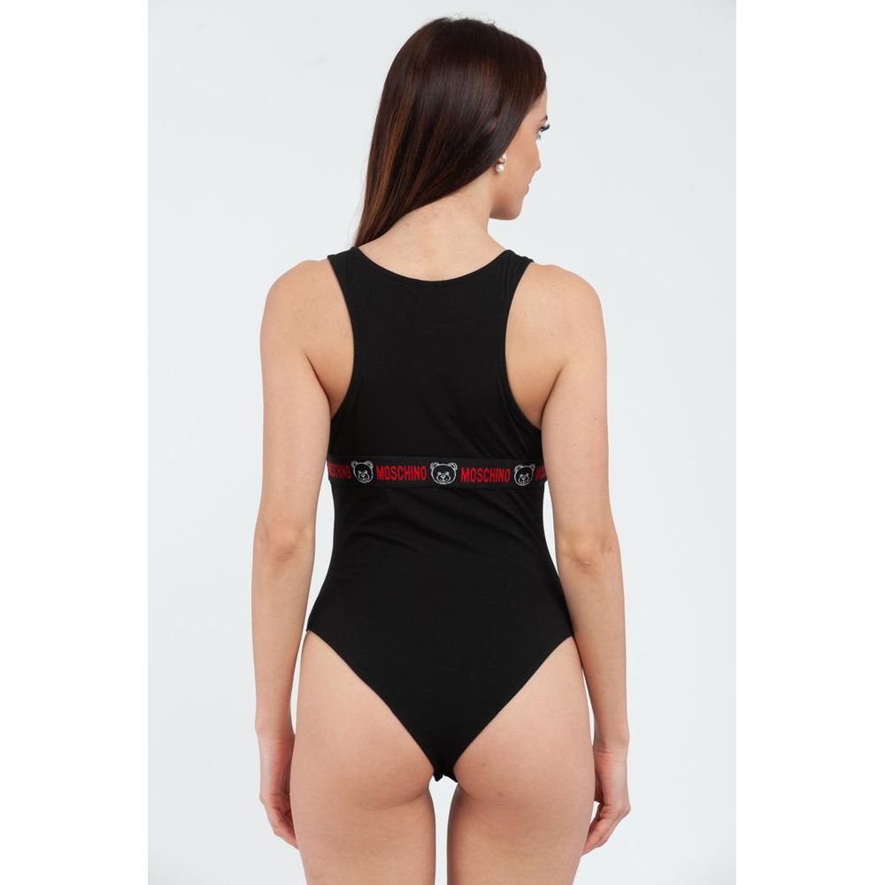 Black Cotton Bodysuit