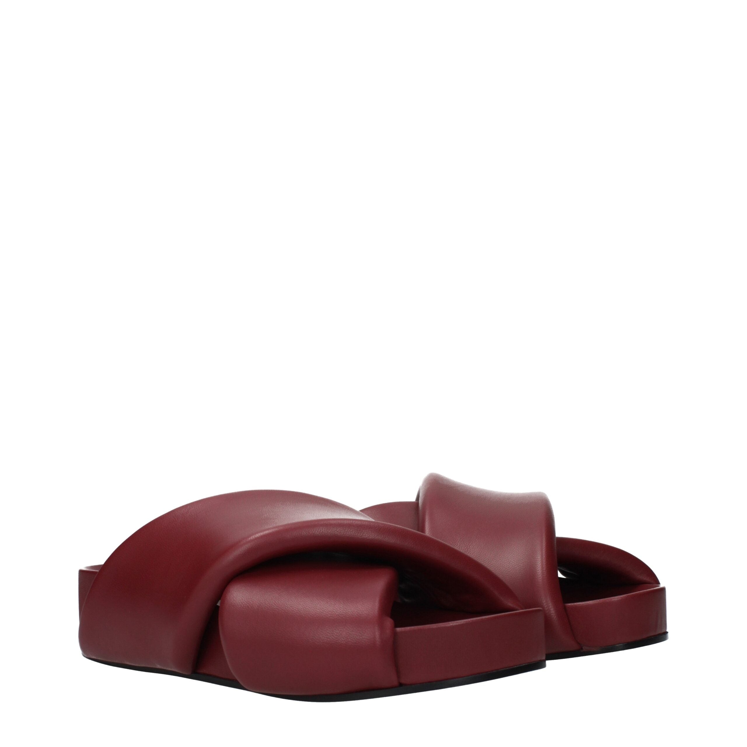 Red Leather Slippers