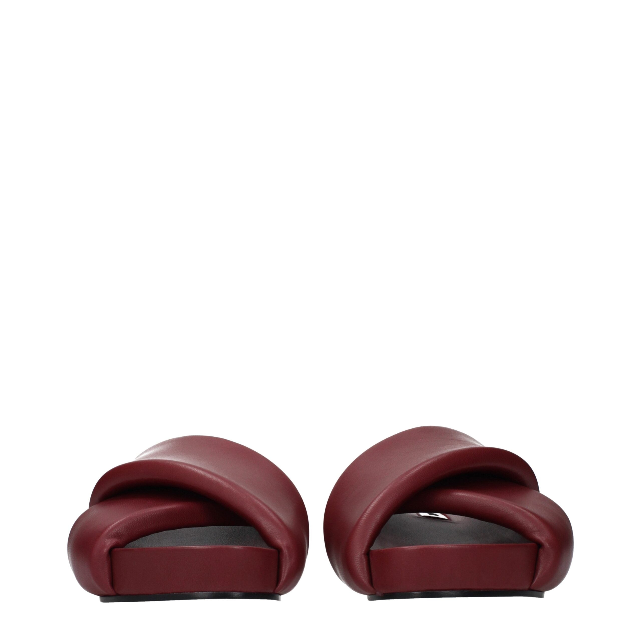 Red Leather Slippers