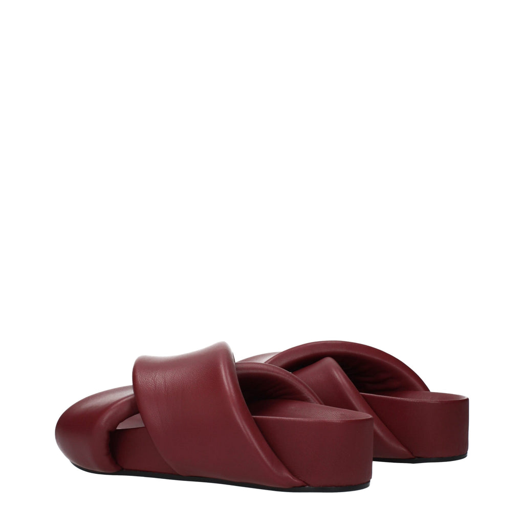 Red Leather Slippers