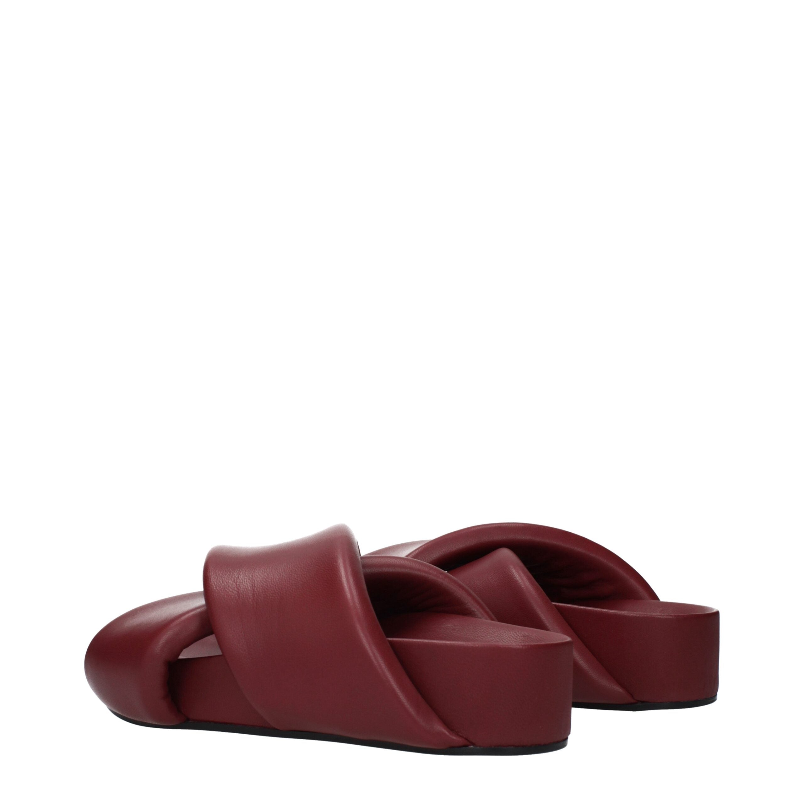 Red Leather Slippers