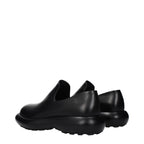 Black Leather Slip-On Loafers