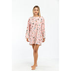 Pink Cotton Casual Dress