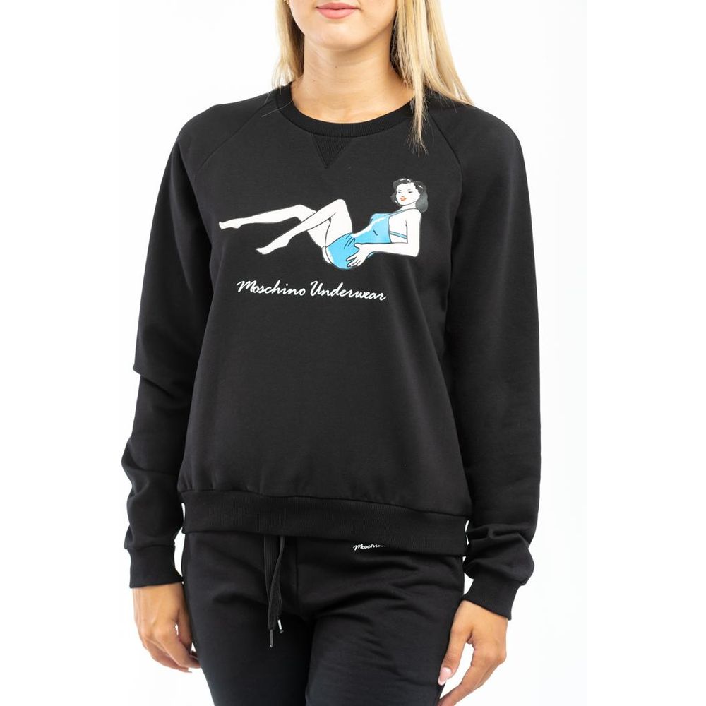 Black Cotton Sweatshirt