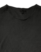 Sweater Black Cotton Crewneck Sweatshirt