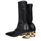 Black Leather Ankle Boots