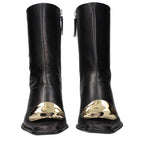 Black Leather Ankle Boots