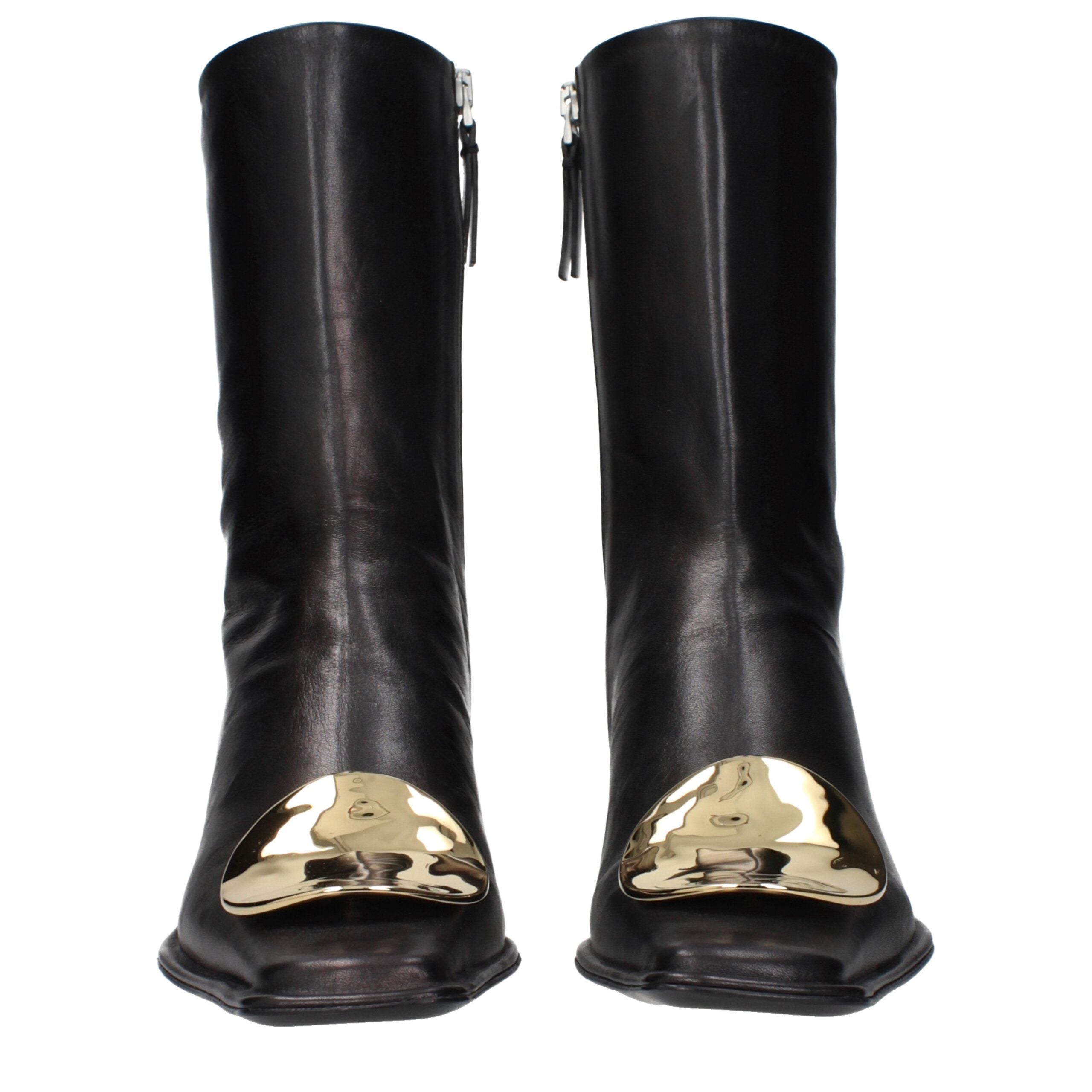 Black Leather Ankle Boots