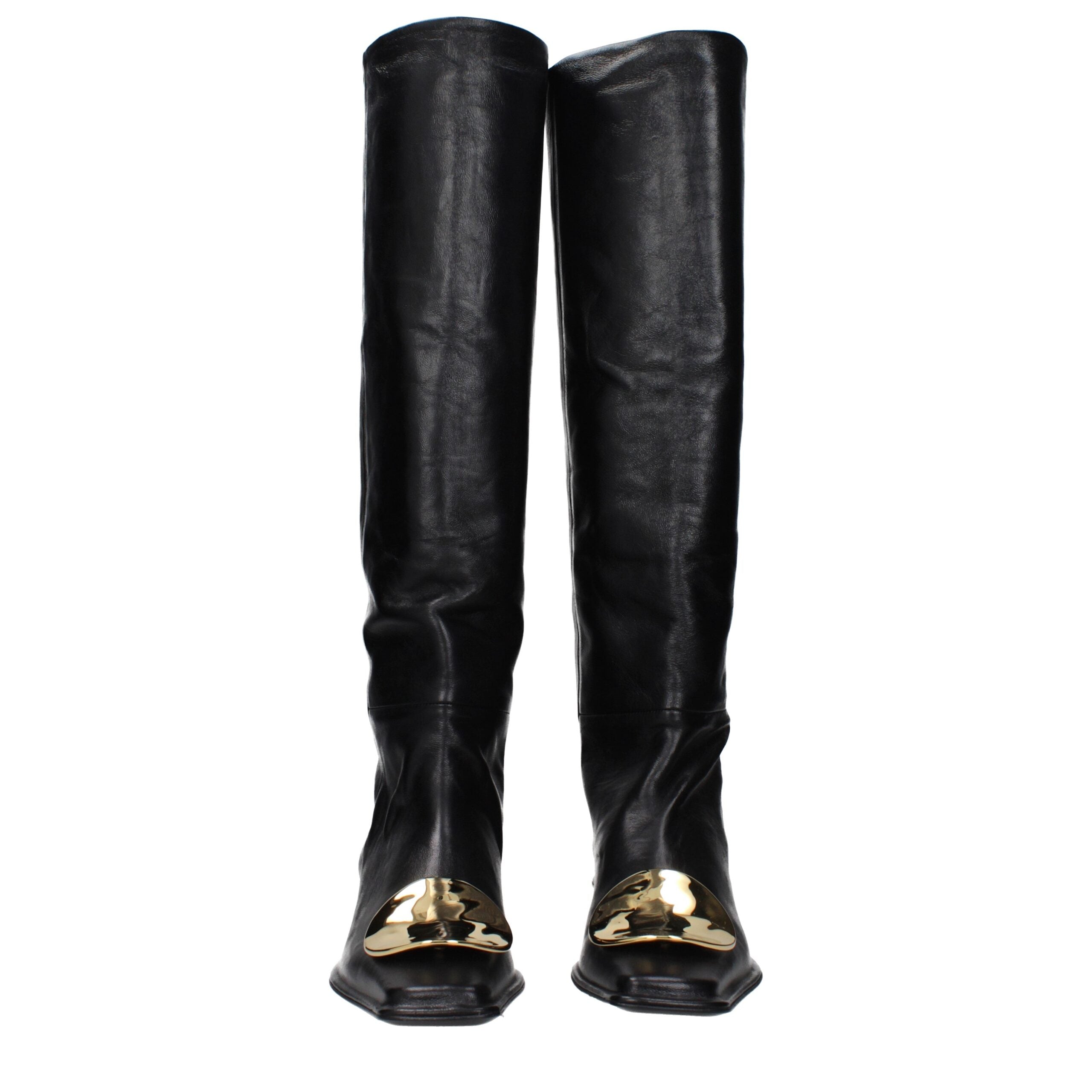 Black Leather Ankle Boots