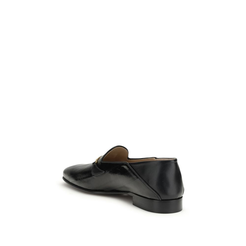 Black Calf Leather Bos Taurus Slip-On Loafers