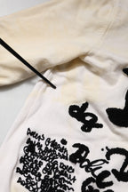 White Virgin Wool Graphic Logo Crewneck Sweater