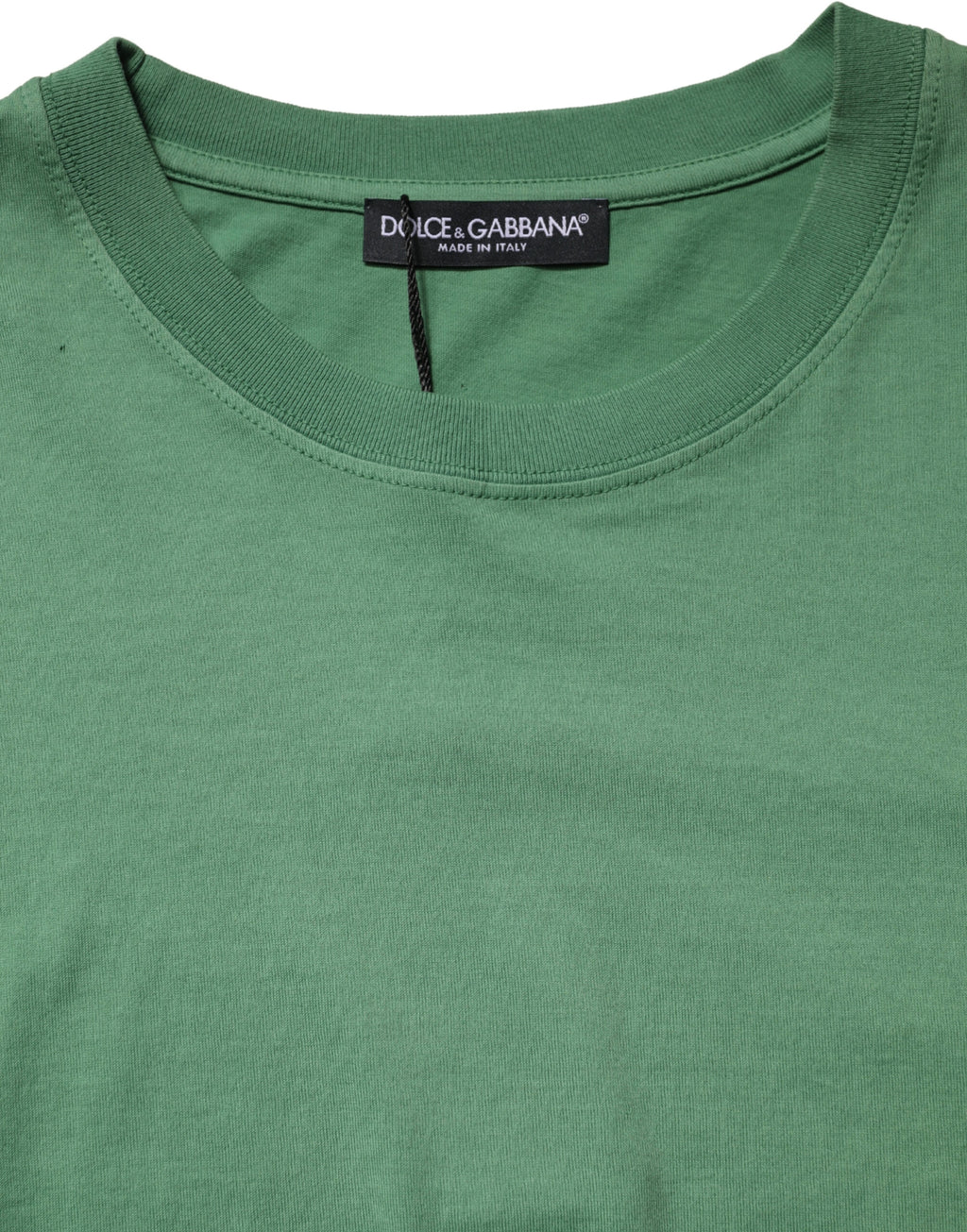 LightGreen Cotton Crewneck Short Sleeve T-Shirt