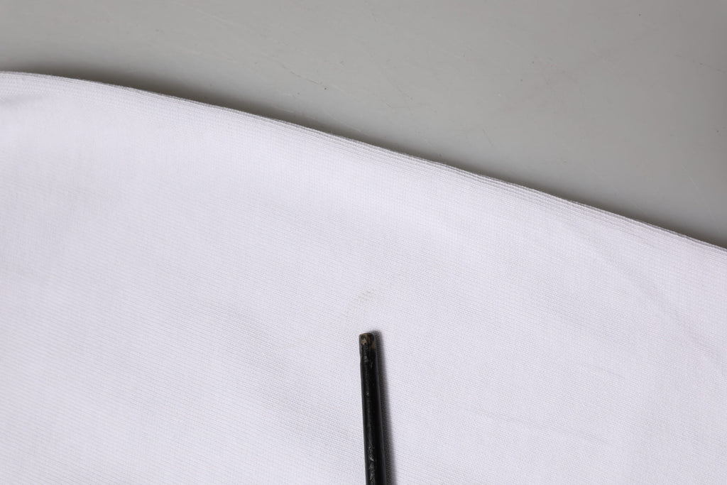 White Cotton Crewneck Short Sleeve T-Shirt