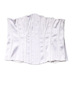 White Polyamide Waist Cincher Bustier Corset Top
