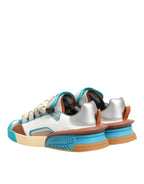 Multicolor Leather Low Top Sneakers Shoes